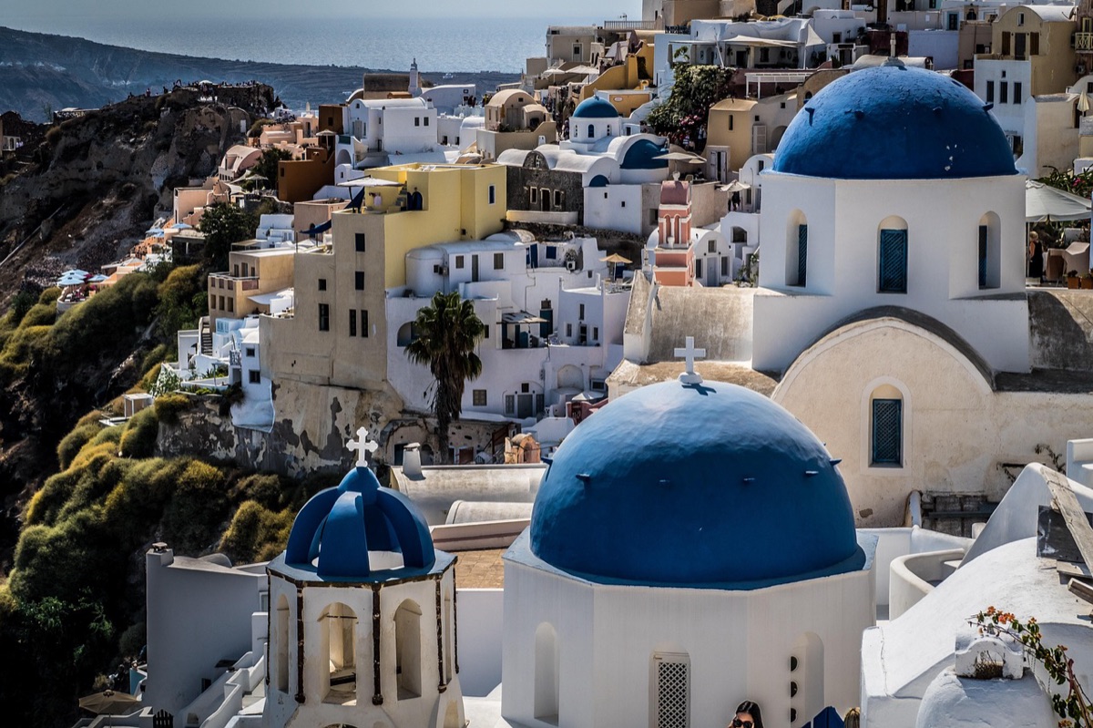 Edificio blanco en Santorini