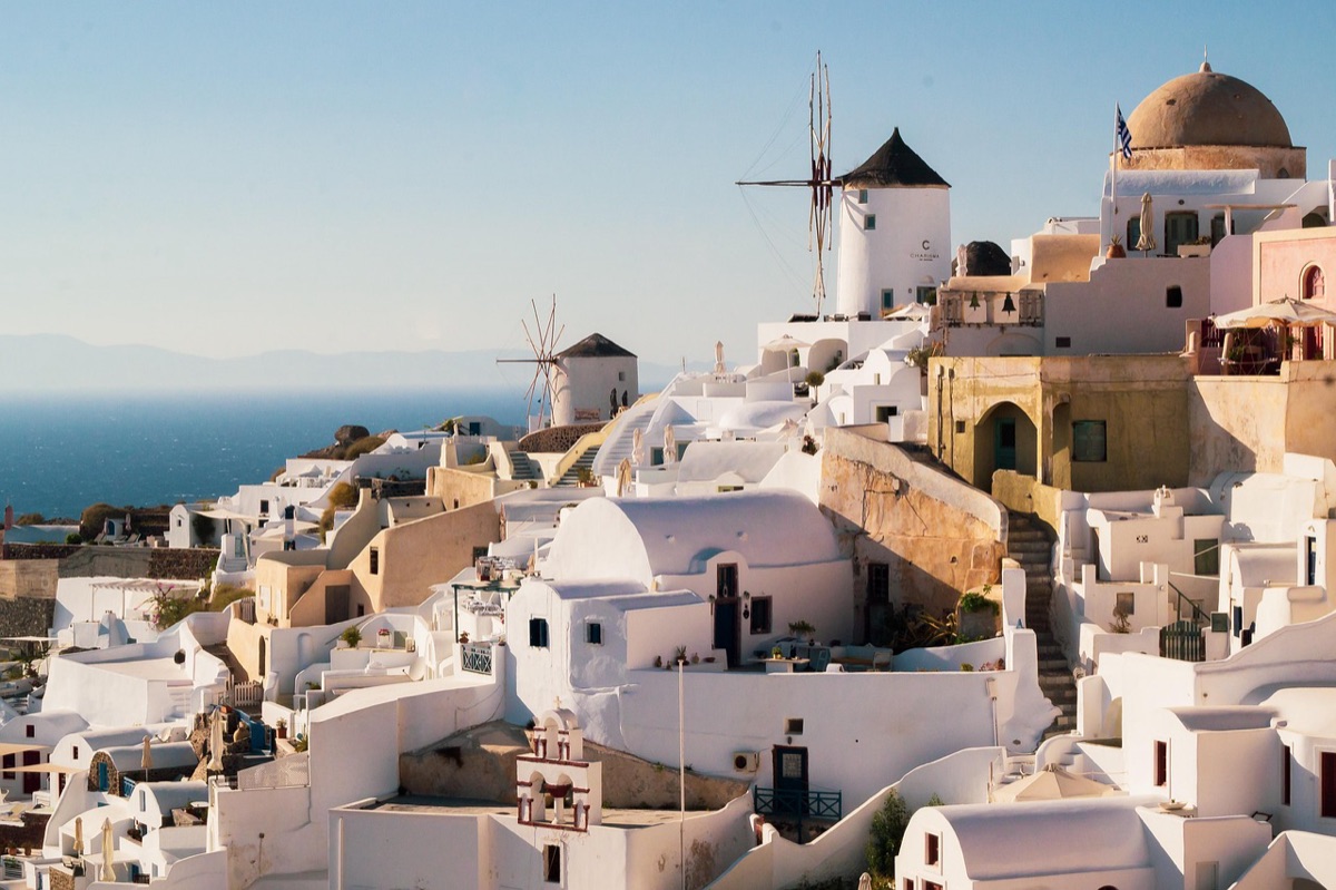Grieks trouwceremonie in Santorini